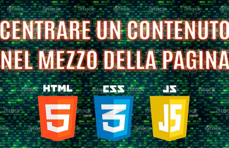 Centrare un titolo contenuto dentro ad un div nel mezzo della pagina html