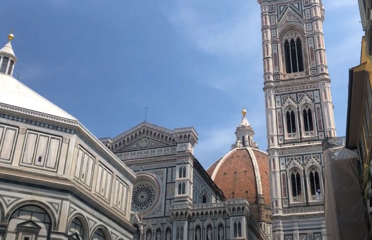 Firenze, vista del Battistero, Duomo e Campanile di Giotto