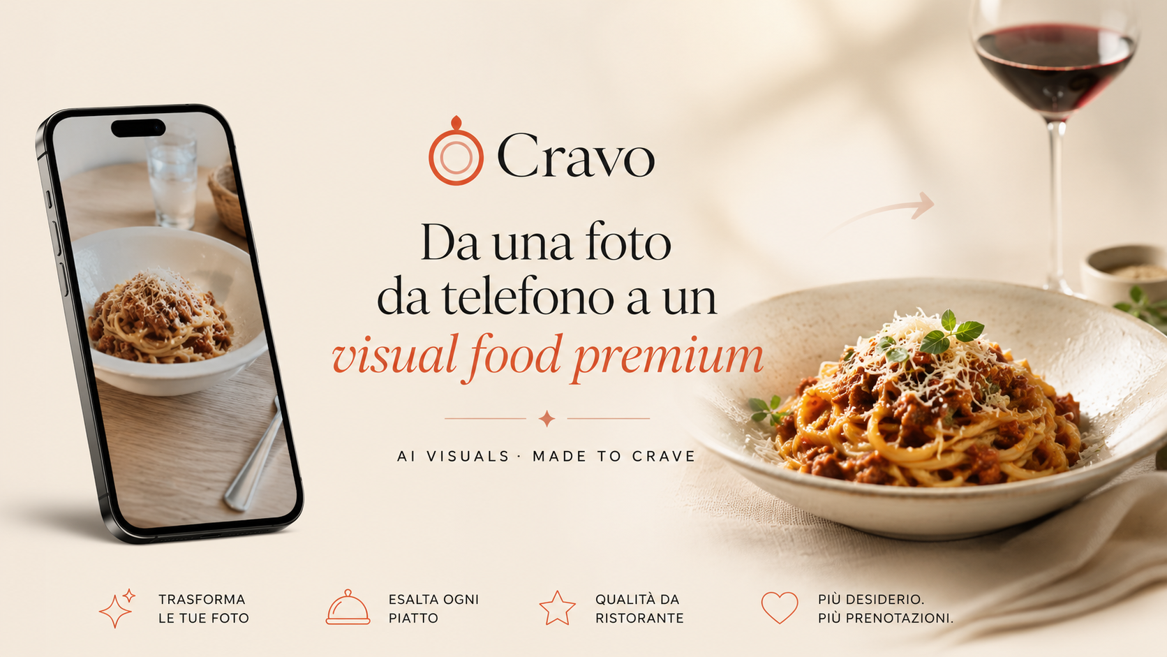 Cravo | Trasformare una foto da telefono in un visual food premium con l’intelligenza artificiale